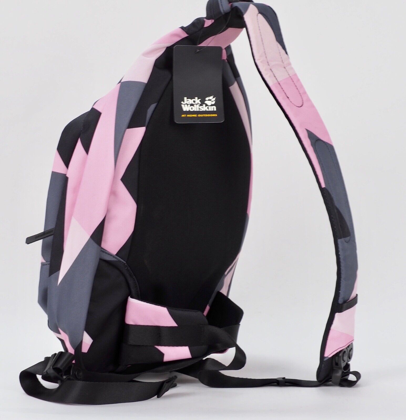 Jack Wolfskin TRT 2006011 Pink Geo Block Shoulder Backpack Travel Crossbody Bag