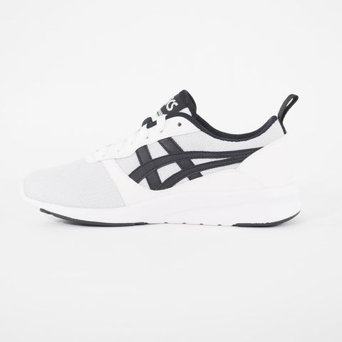 Juniors Asics Lyte Jogger HN7Z2 White Black Mesh Lace Up Sportstyle Trainers