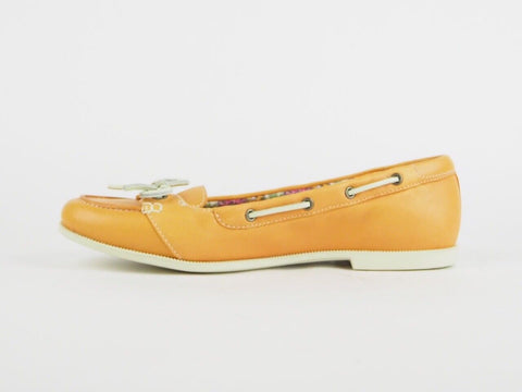 Womens Timberland Kadin Loafer 8212B Orange 1 Eye Casual Ladies Flat Shoes