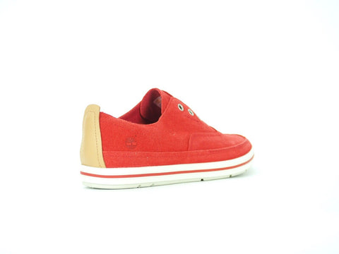 Womens Timberland EK Cascobay 8845R Red Leather Laceless Casual Slip On Shoes