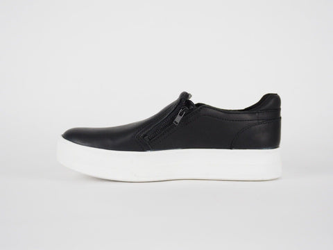 Womens Timberland Mayliss A1IOM Black Leather Zip Up Slips On Casual Trainers - London Top Style