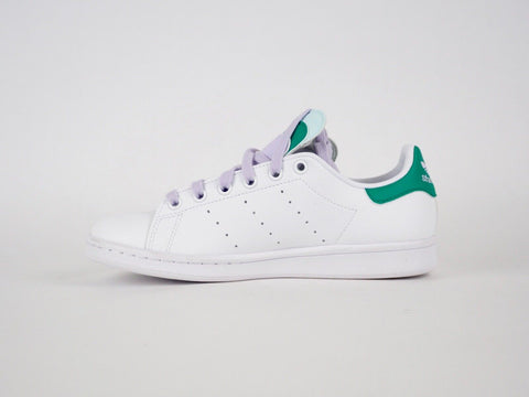 Womens ADIDAS Originals Stan Smith H03942 White / Green Leather Light Trainers