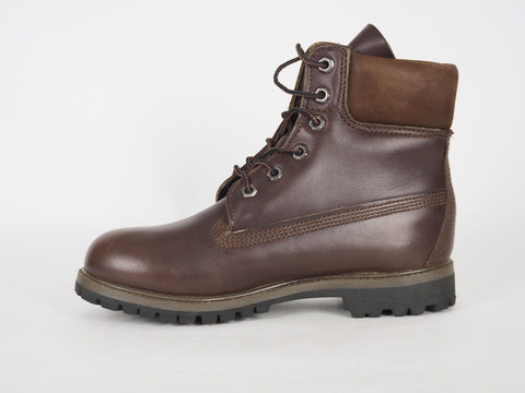 Womens Timberland 6 In Premium 20309 Dark Brown Leather Lace Up Chukka Boots