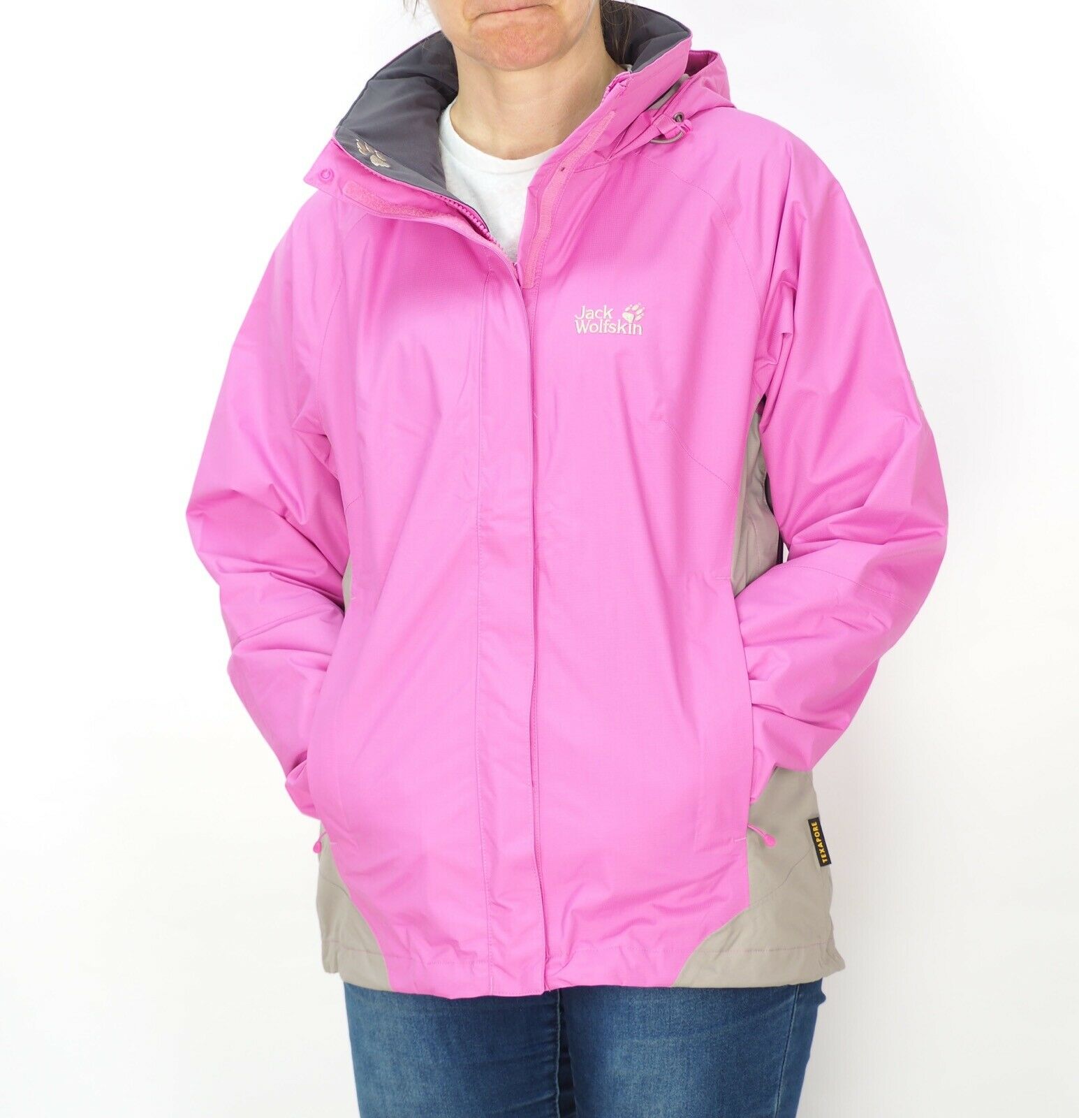 Womens Jack Wolfskin 5006521 Pink Hortensia Zip Up Winter Light Jacket - London Top Style