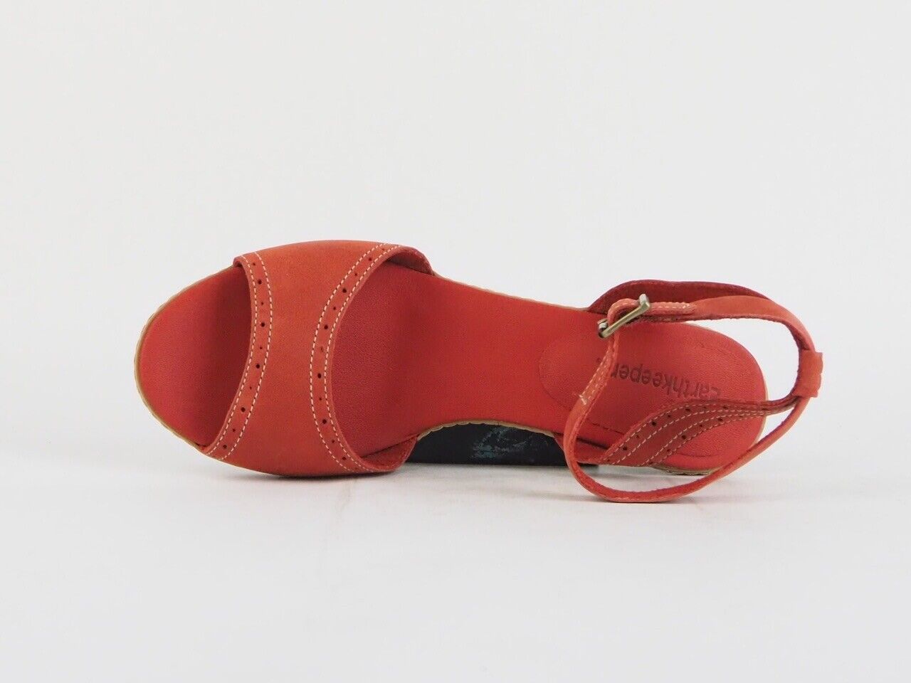Womens Timberland Earthkeepers 8051R Red Leather Heeled Buckle Sandals