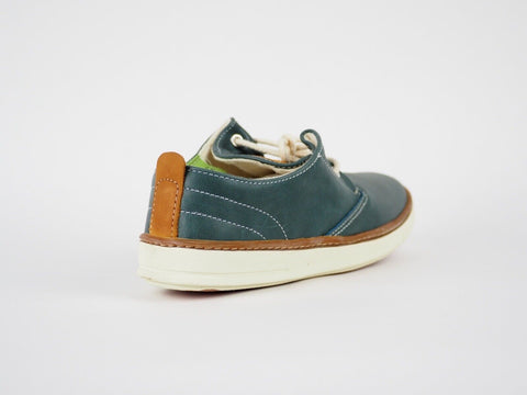 Womens Timberland Classic 2 Eye 9344 Teal Leather Casual Lace Up Soft Shoes