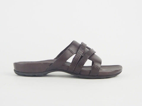 Womens Timberland Dunaway 64337 Brown Leather Slip On Casual Walking Slides - London Top Style