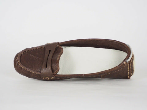 Womens Timberland Classic 27693 Brown Leather Shoes Casual Slip On Moccasins - London Top Style