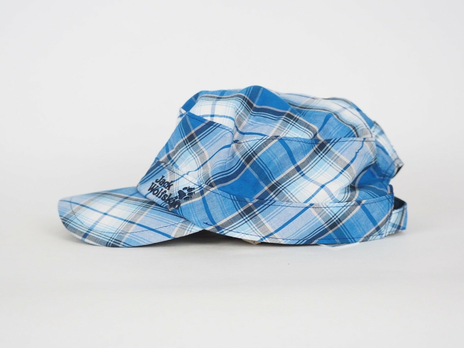 Jack Wolfskin Fairford 5008271 Air Blue Checks Cap Casual Kids Summer Hat - London Top Style