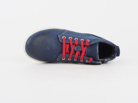 Boys Timberland EK Groveton 3291A Dark Blue Leather Casual Side Zip Chukka Boots