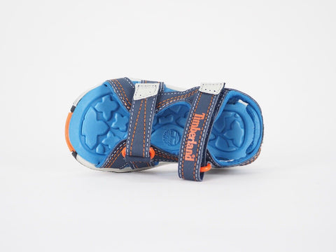 Boys Timberland Mad River 43881 Navy Leather 2 Strap Casual Toddlers Sandals