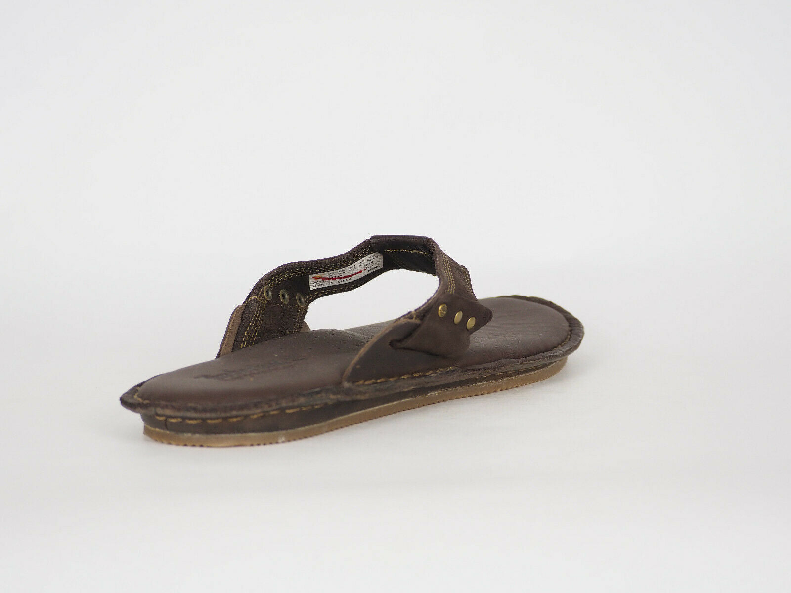 Mens Timberland Earthkeepers 5143A Dark Brown Leather Summer Thong Flip Flops - London Top Style