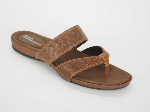 Womens Timberland Pleasant Bay 25633 Brown Leather Light Summer Thong Flip Flops - London Top Style