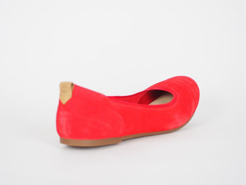 Womens Timberland EK Elsworth 8941R Red Suede Slip On Ballerina Shoes - London Top Style