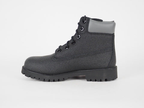 Boys Juniors Timberland 6 Inch Premium A1BA4 Black Leather Casual Chukka Boots