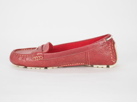 Womens Timberland Earthkeepers 27692 Red Leather Moccasins Casual Flats Shoes