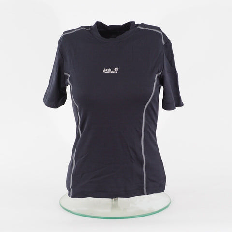 Womens Jack Wolfskin Lake Tee 1806331 Off White Short Sleeve T-Shirt