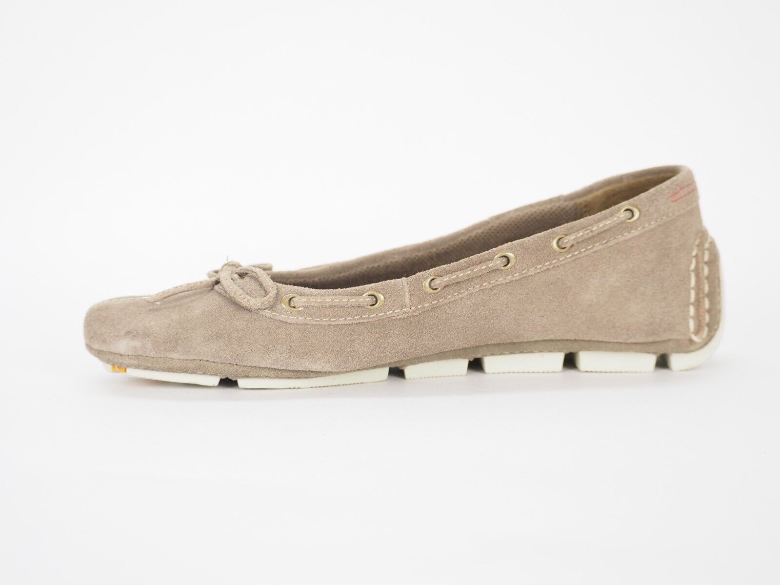Womens Timberland Baldaci 83396 Taupe Suede Slip On Ballerina Light Ladies Shoes - London Top Style