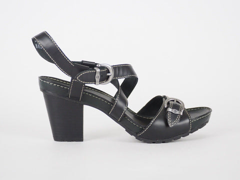 Womens Timberland Belicia 15665 Black Leather Casual Summer Strappy Sandals