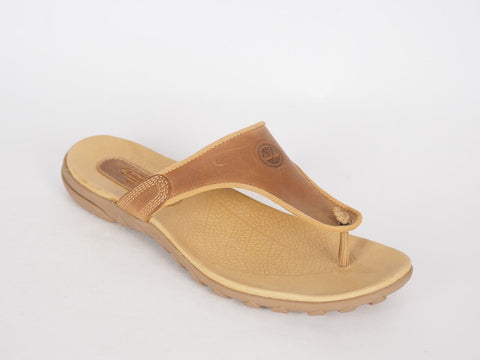 Womens Timberland Pinkham 25625 Tan Leather Casual Summer Shoes Thong Slippers