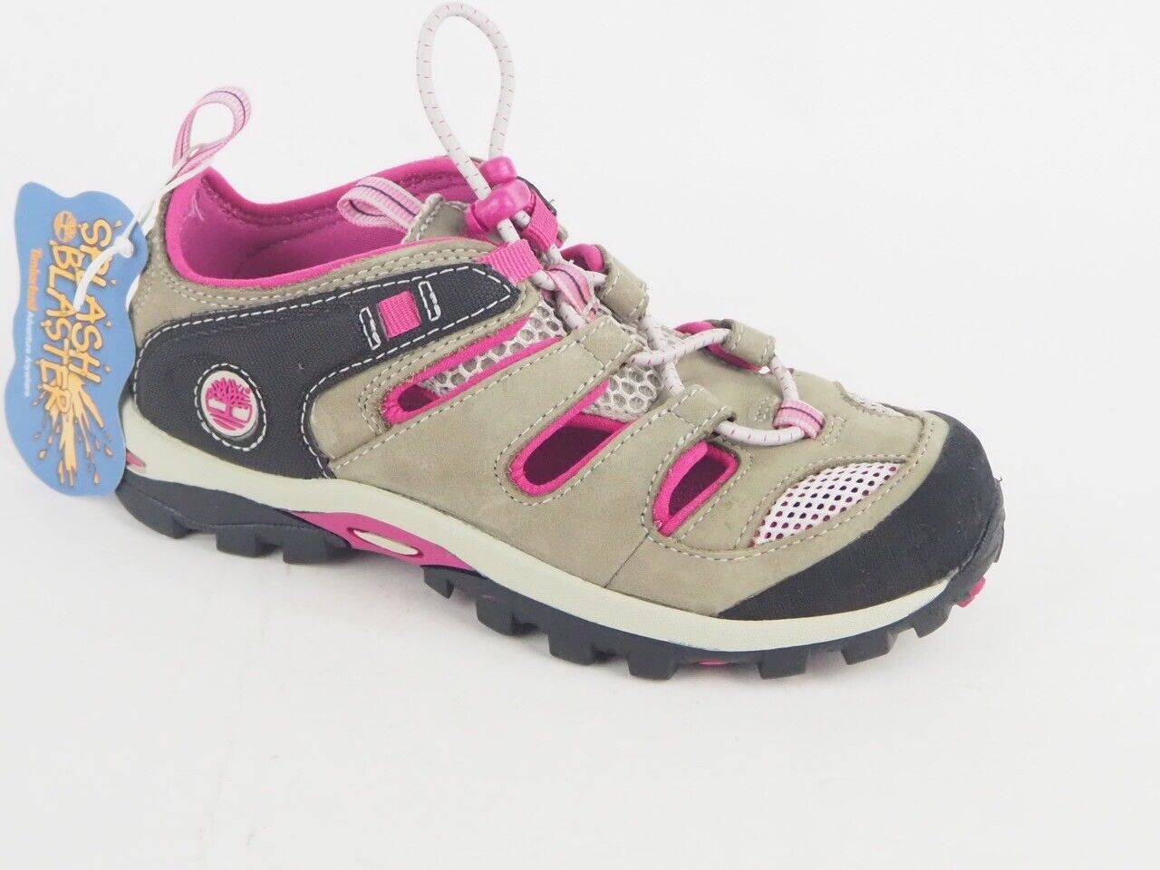 Girls Timberland Hypertrail Fisherman 44778 Taupe Pink Leather Hiking Sandals