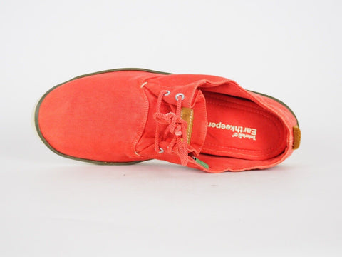 Mens Timberland Hookset Handcrafted 5737R Red Canvas Casual Shoes UK 6.5