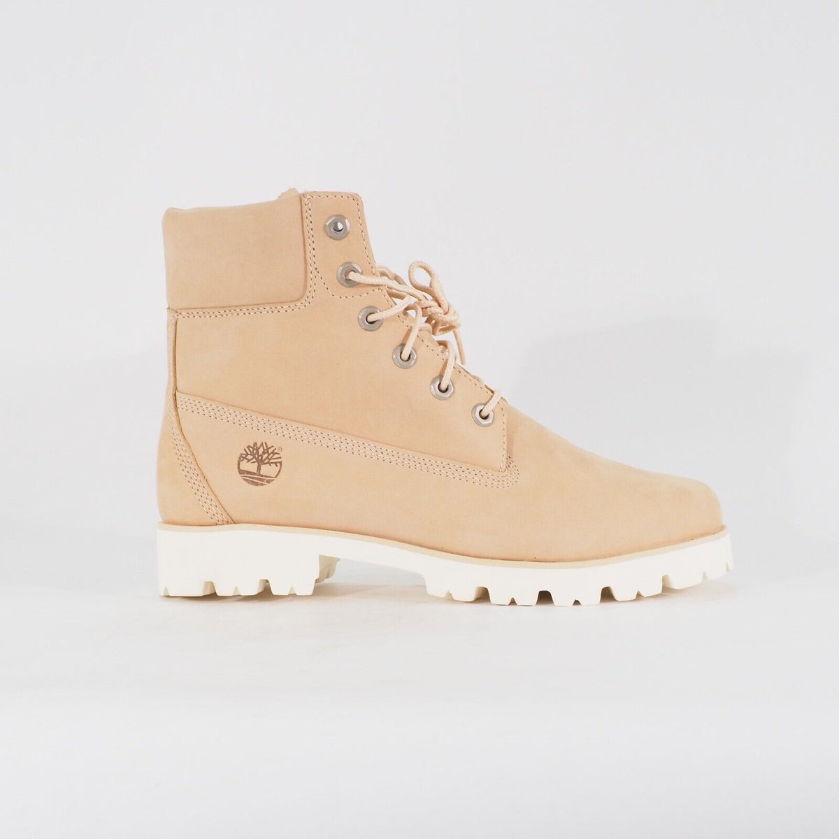 Womens Timberland Premium 6 Inch A1TYI Peach Leather Lace Casual Walking Boots