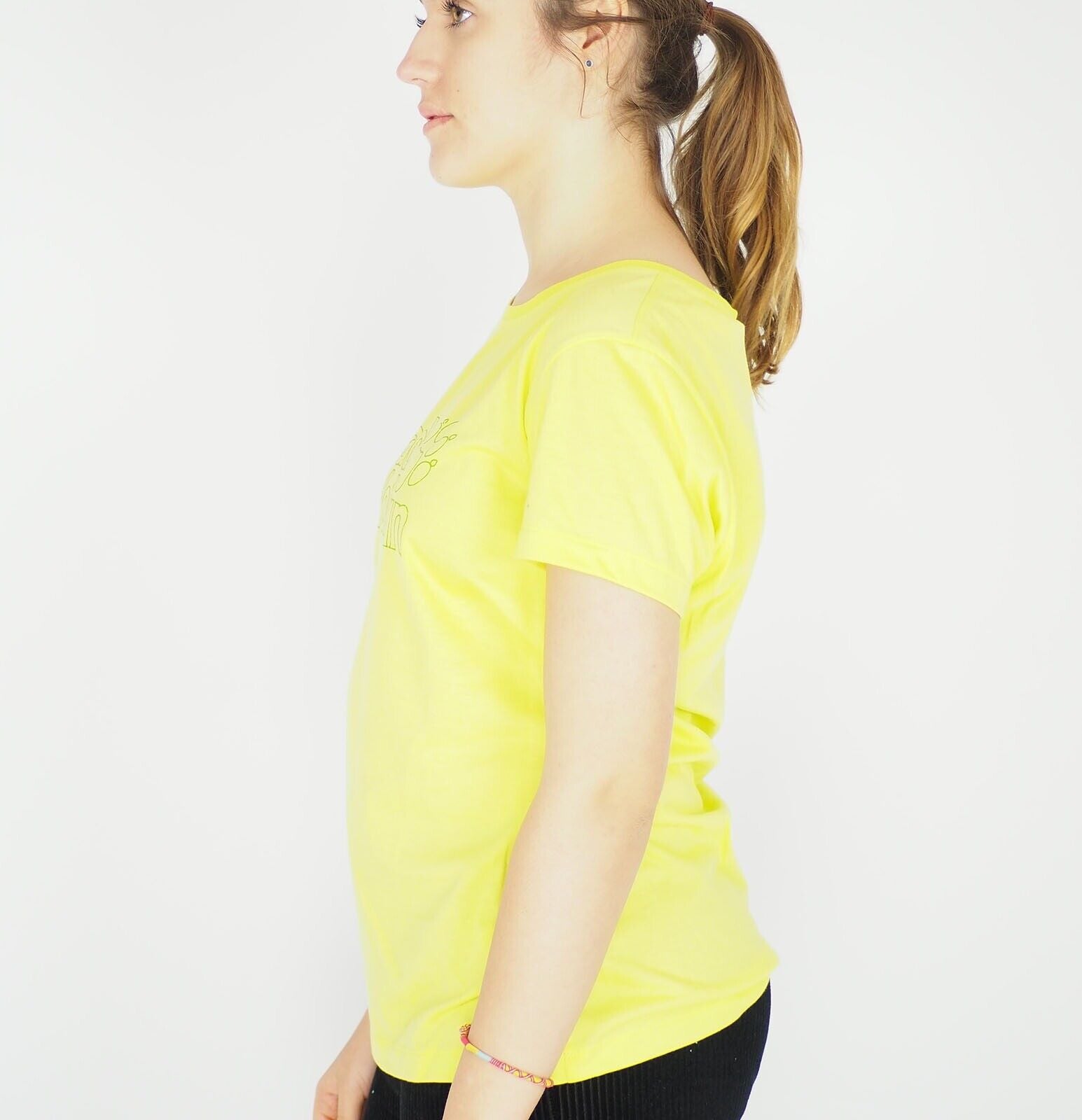 Womens Jack Wolfskin New 1804681 Bright Absinth Yellow Regular Fit T-Shirt