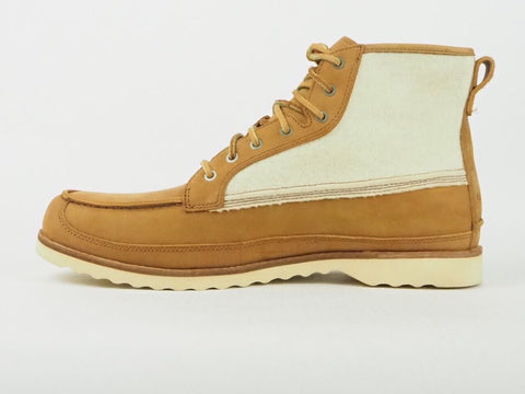 Mens Timberland 82583 Abington Tan Leather Cream Wool Lace Up Boots Made In USA