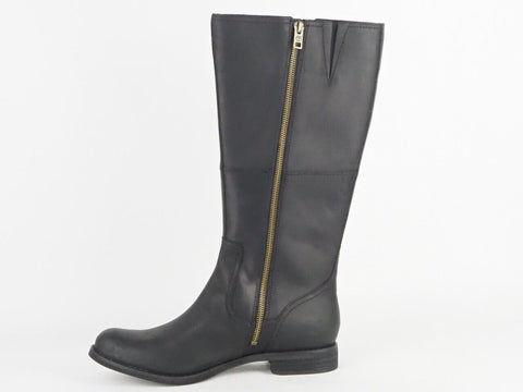 Womens Timberland EK Savin Hill Strap Tall 8756R Black Leather Zip Up Boots