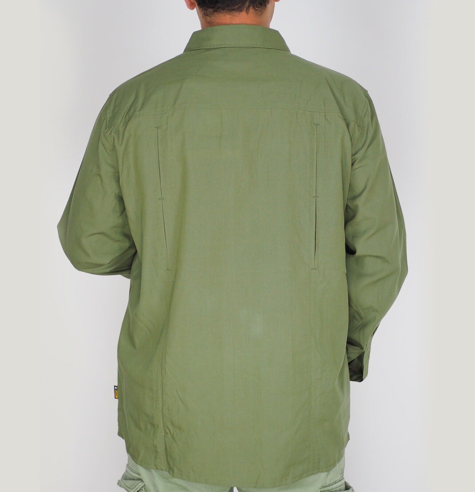 Mens Jack Wolfskin 1402031 Burnt Olive Long Sleeved Shirt - London Top Style