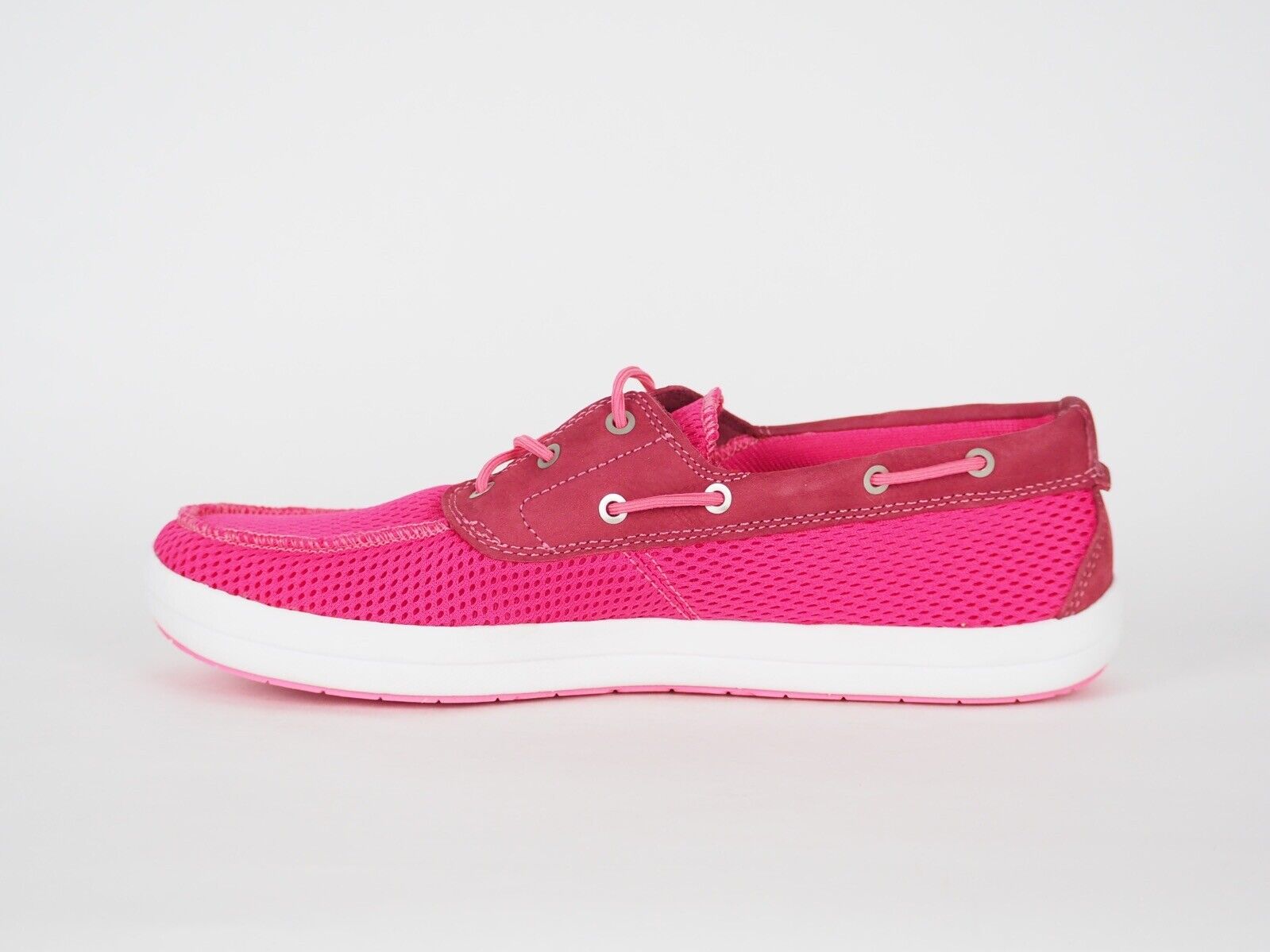 Womens Timberland EK Seneca 3730A Rose Red Leather Breathable Light Casual Shoes