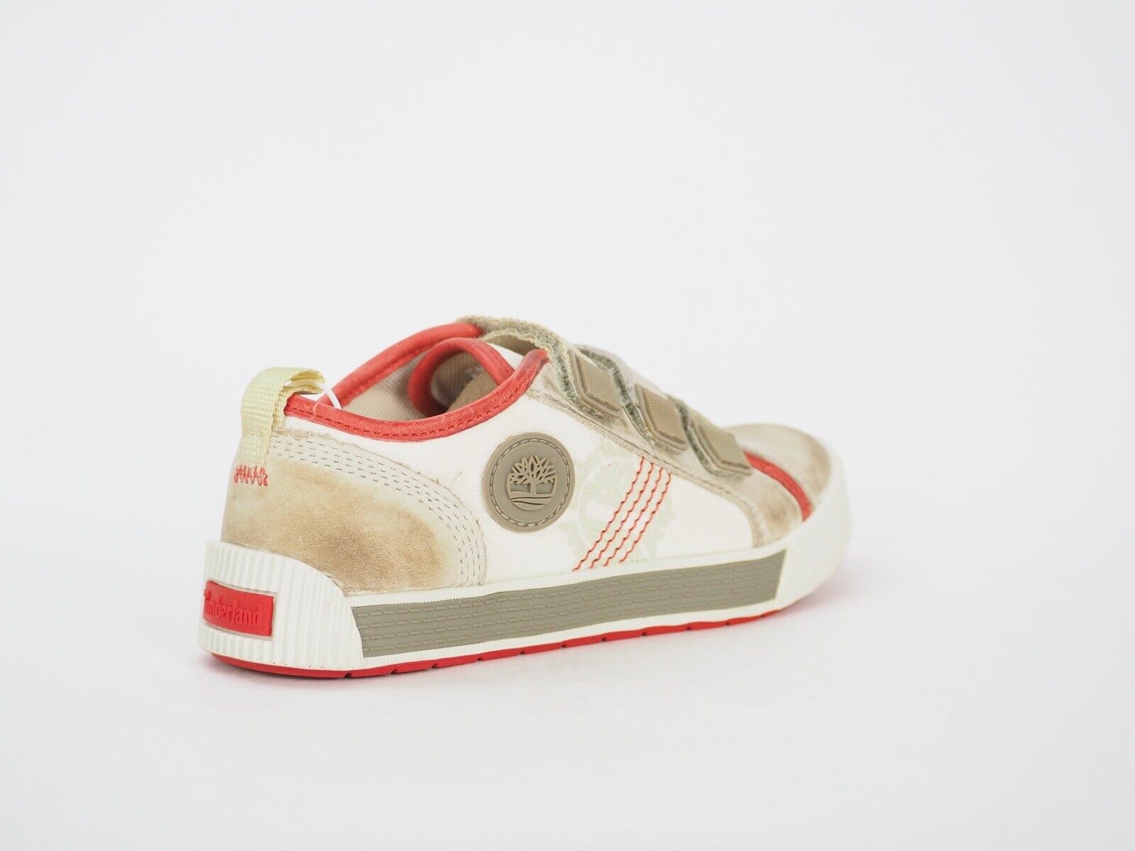 Boys Timberland EK Metro Network 80729 Beige Leather 3 Strap Casual Kids Shoes - London Top Style