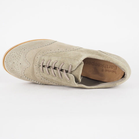Womens Timberland Classic Oxford 8126R Greige Leather Casual Lace Up Shoes