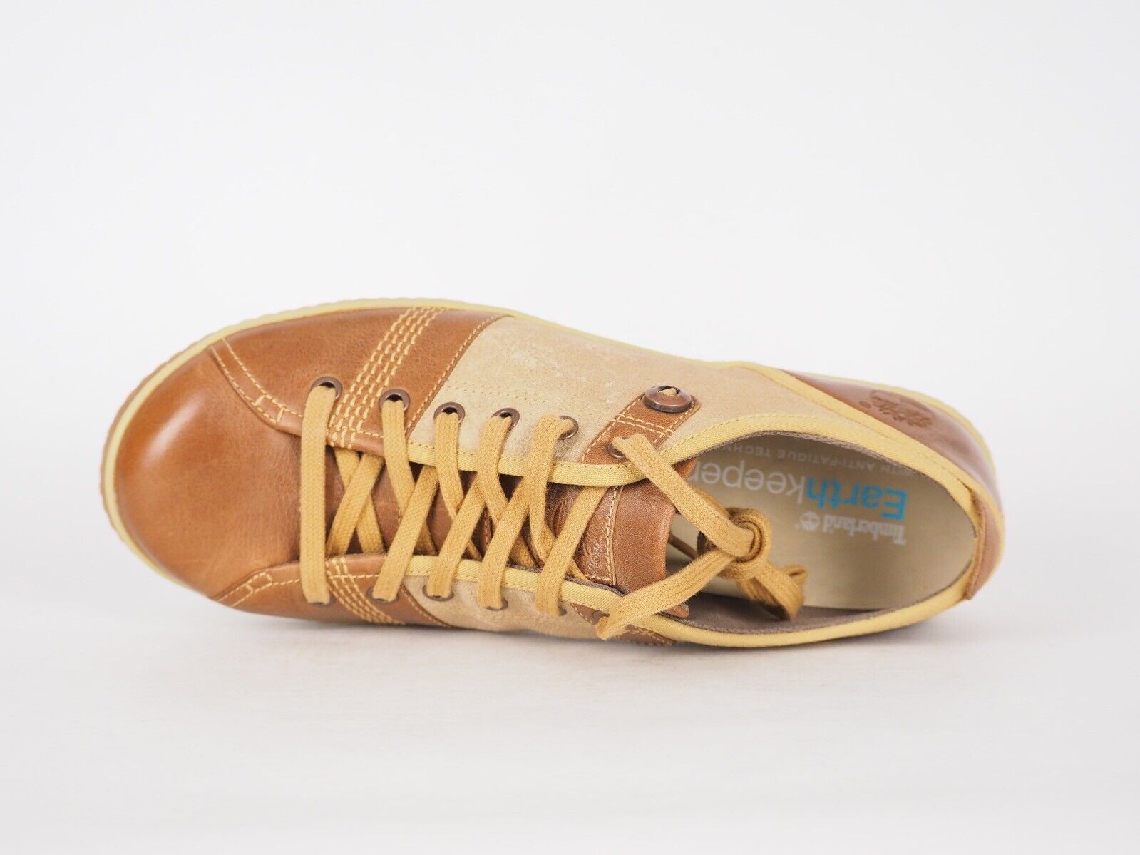 Womens Timberland Faulkner 24694 Tan Leather Lace Up Everyday Casual Shoes
