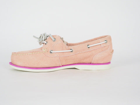 Womens Timberland Marin 8345B Light Pink Leather Flats Casual Boat Shoes UK 5