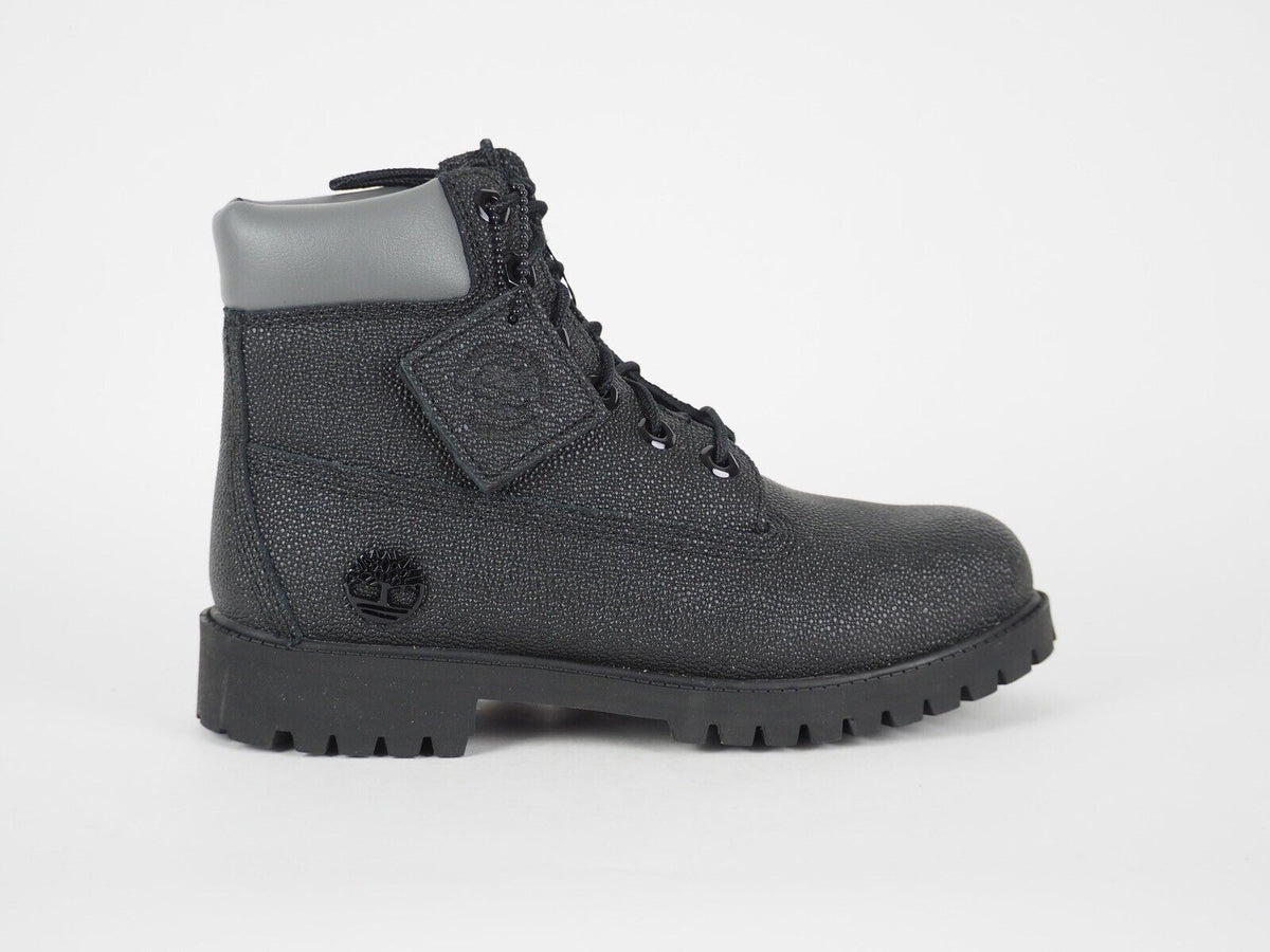 Boys Juniors Timberland 6 Inch Premium A1BA4 Black Leather Casual Chukka Boots
