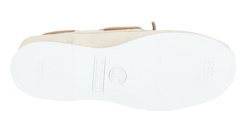 Womens Timberland Amherst 16694 Off White Leather 2 Eye Casual Boat Shoes