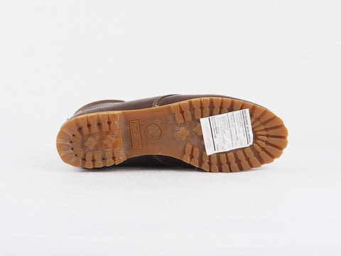 Womens Timberland Horren 18616 Dark Brown Leather Cotton In Lace Up Chukka Boots