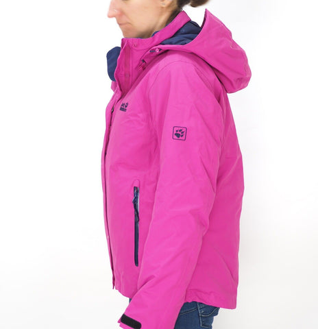 Womens Jack Wolfskin Cromwell 5008081 Dark Magenta Waterproof Hiking Jacket - London Top Style