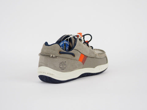 Boys Timberland EK Oxford 4472R Grey Leather Lace Up Casual Kids boat Shoes