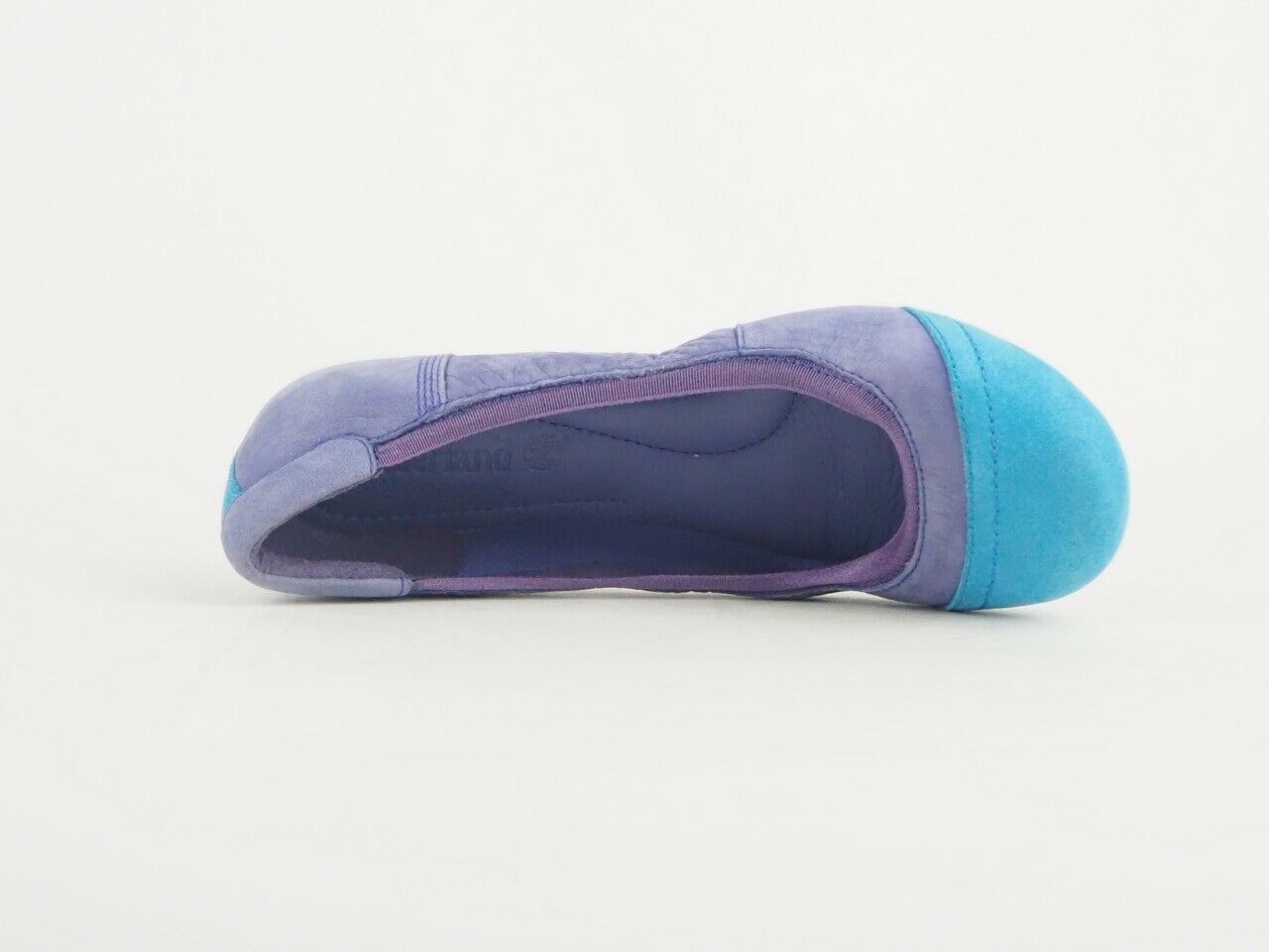 Womens Timberland Ellsworth Toe Cap Ballerina Blue Purple Leather Ladies Shoes