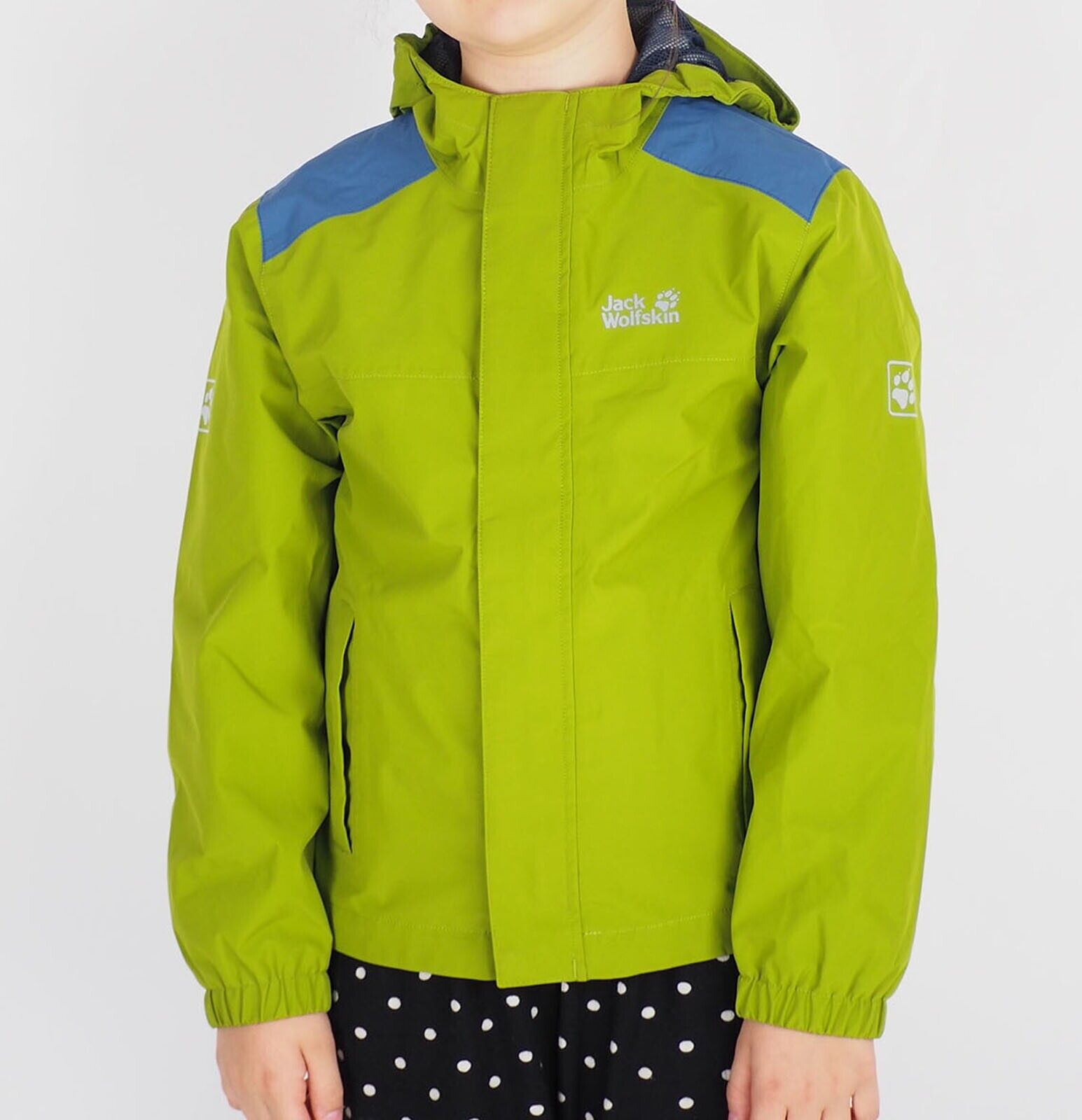 Kids Unisex Jack Wolfskin Oak Creek 1607111 Green Tea Waterproof Jacket - London Top Style