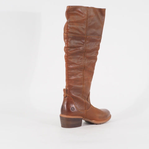 Womens Timberland Sutherlin Bay Tall A1T8F Brown Leather Side Zip Walking Boots