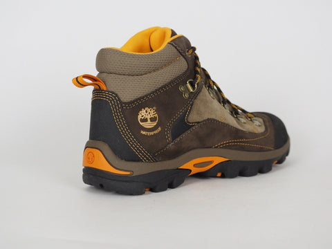 Juniors Timberland Hypertrail 37920 Dark Brown Leather Mid Hiker Chukka Boots