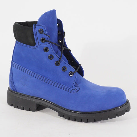 Mens Timberland 6 Inch Premium A1M64 Blue Leather Lace Waterproof Walking Boots
