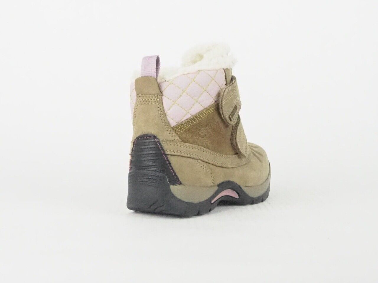 Kids Timberland Mallard GTX 33783 Beige Leather Textile Girls Pull On Boots