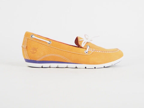 Womens Timberland Ek Harborside 1 Eye 8213B Wheat Leather Lace Up Loafers - London Top Style