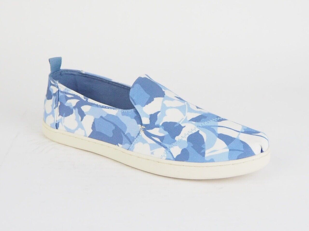 Womens Toms Deconstructed Alpargata Blue Leaf Flats Slip On Trainers Uk 6.5 - London Top Style