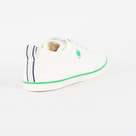 Mens FILA Wimbledon 1911 White Green Lace Up Sports Tennis Canvas Trainers